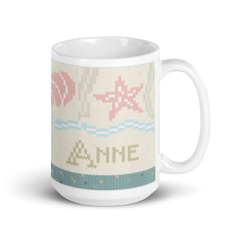 Seashells by the Seaside Knitting Mug
